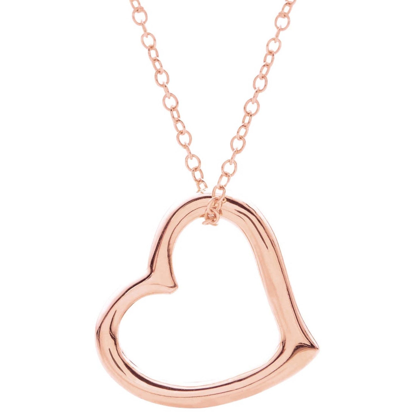 JILCO FLOATING HEART STERLING NECKLACE