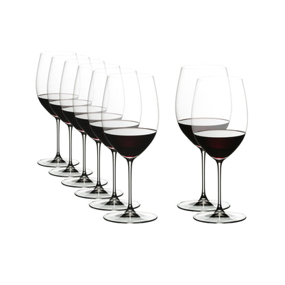 RIEDEL VERITAS 8PC CABERNET/MERLOT WINE GLASS SET